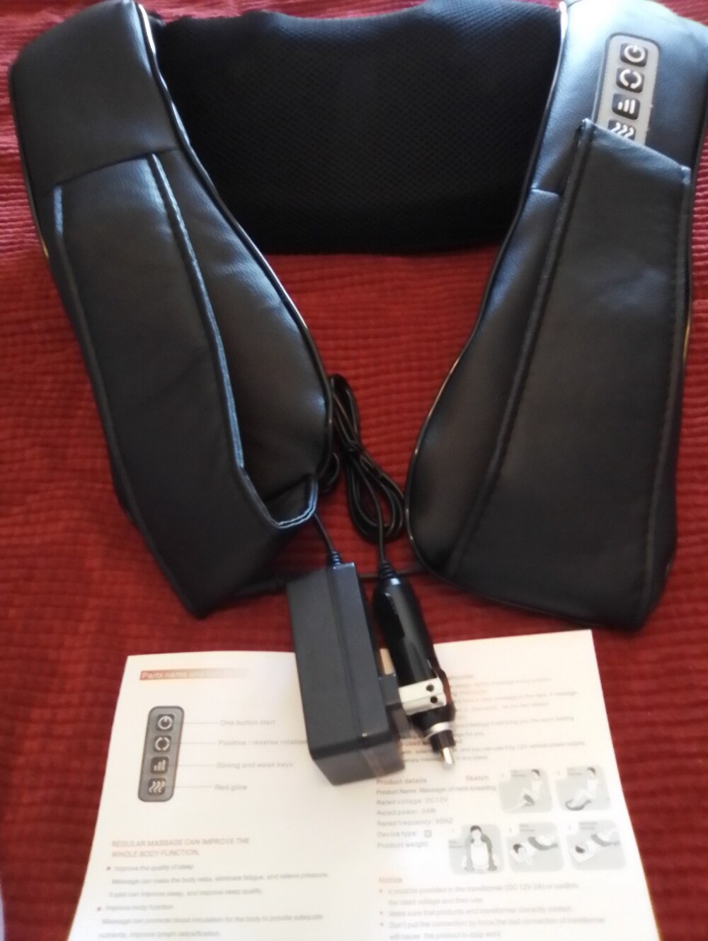 Neck & Back Shiatsu Massager - Orange/White Box